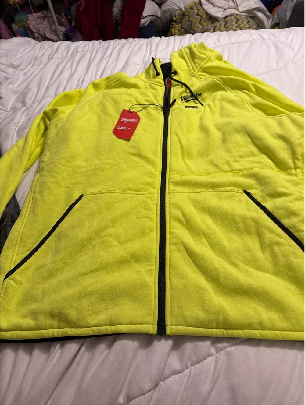 Milwaukee M12 Heated Hoodie Sweatshirt 3X Yellow Black Zip-Up